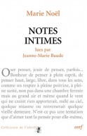 Marie Noël : « Notes intimes »