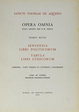 Sententia libri Politicorum. Tabula libri Ethicorum