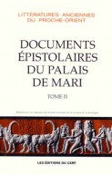 Les Documents épistolaires du palais de Mari, II