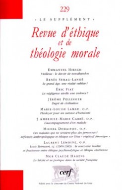 Revue d'éthique et de théologie morale 229