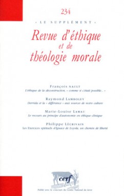 Revue d'éthique et de théologie morale 234