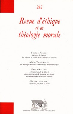 Revue d'éthique et de théologie morale 242