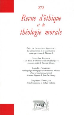 Revue d'éthique et de théologie morale 272