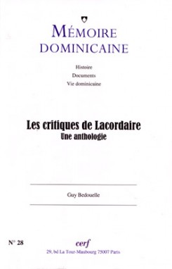 Critiques de Lacordaire - Une anthologie (Les)