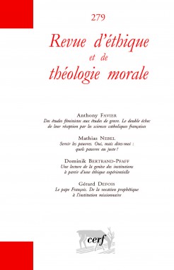 Revue d'éthique et de théologie morale 279